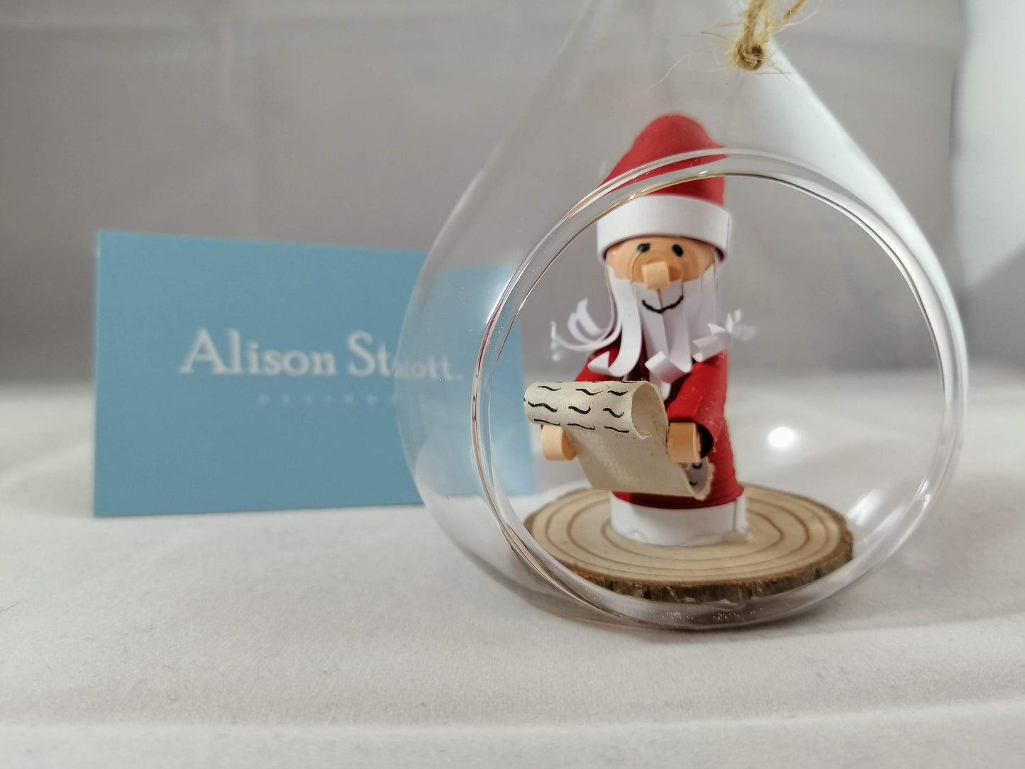 Santa checking his list Bauble