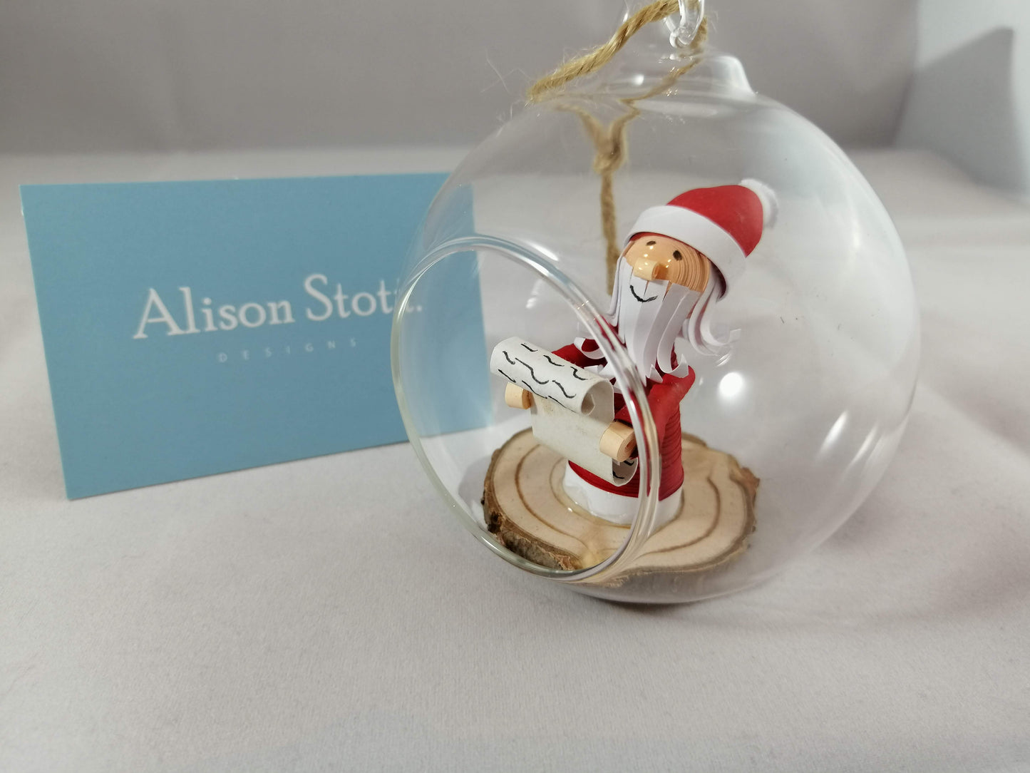 Santa checking his list Bauble