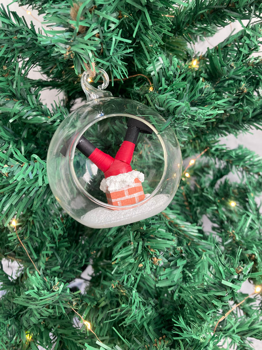 When Santa got stuck up the chimney bauble