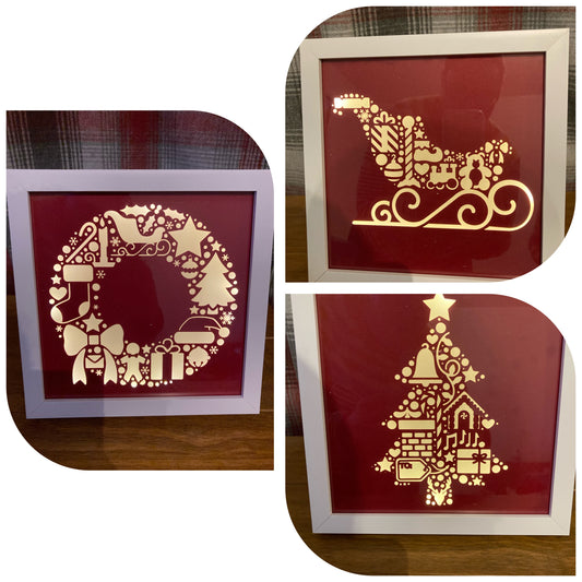 Light up Christmas frame