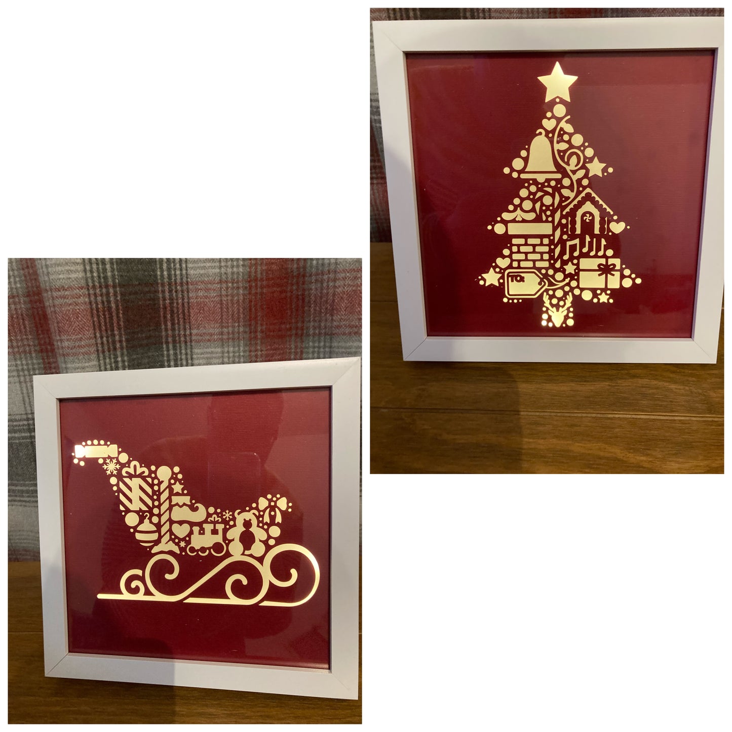 Light up Christmas frame