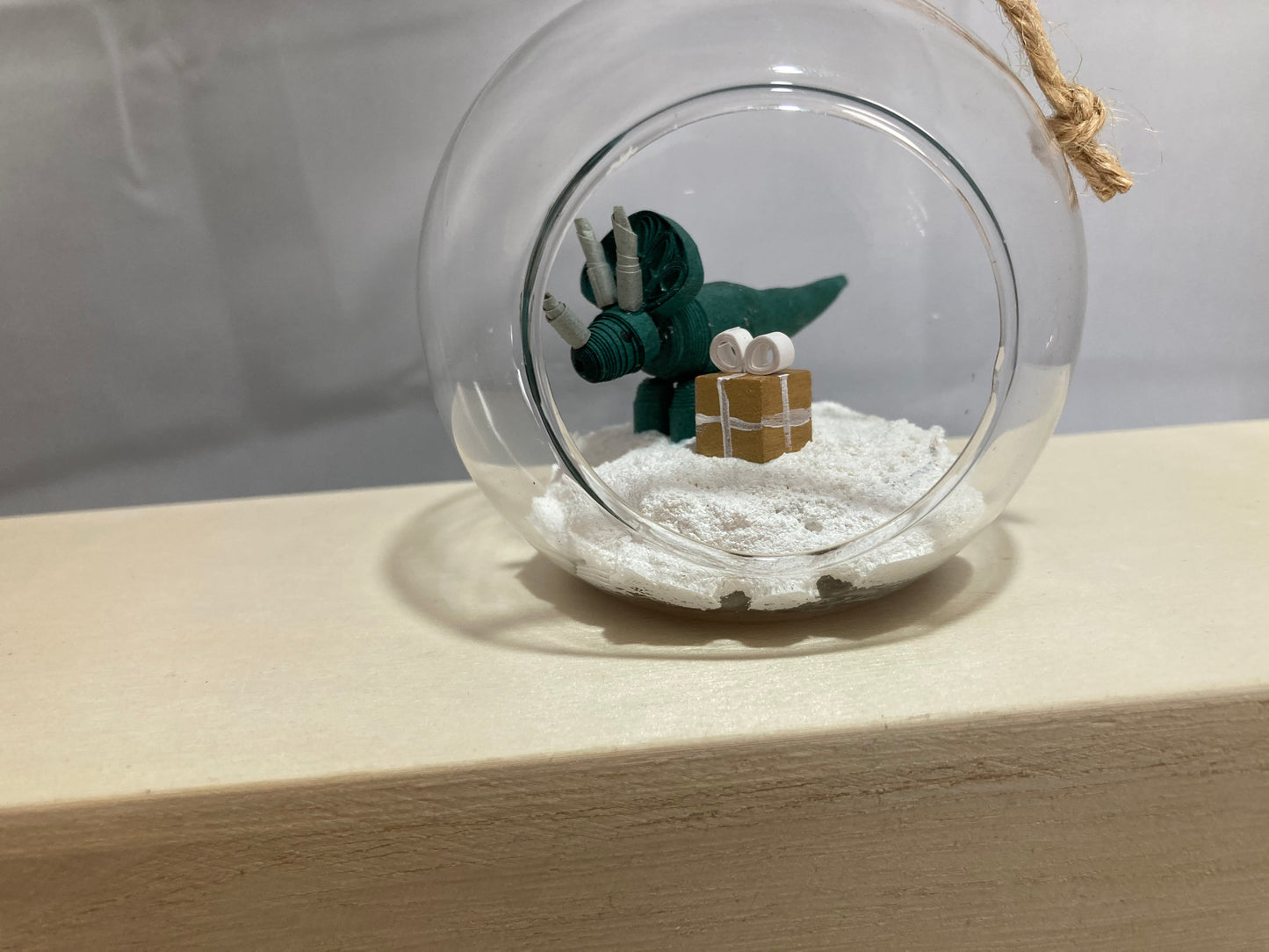 Christmas triceratops bauble