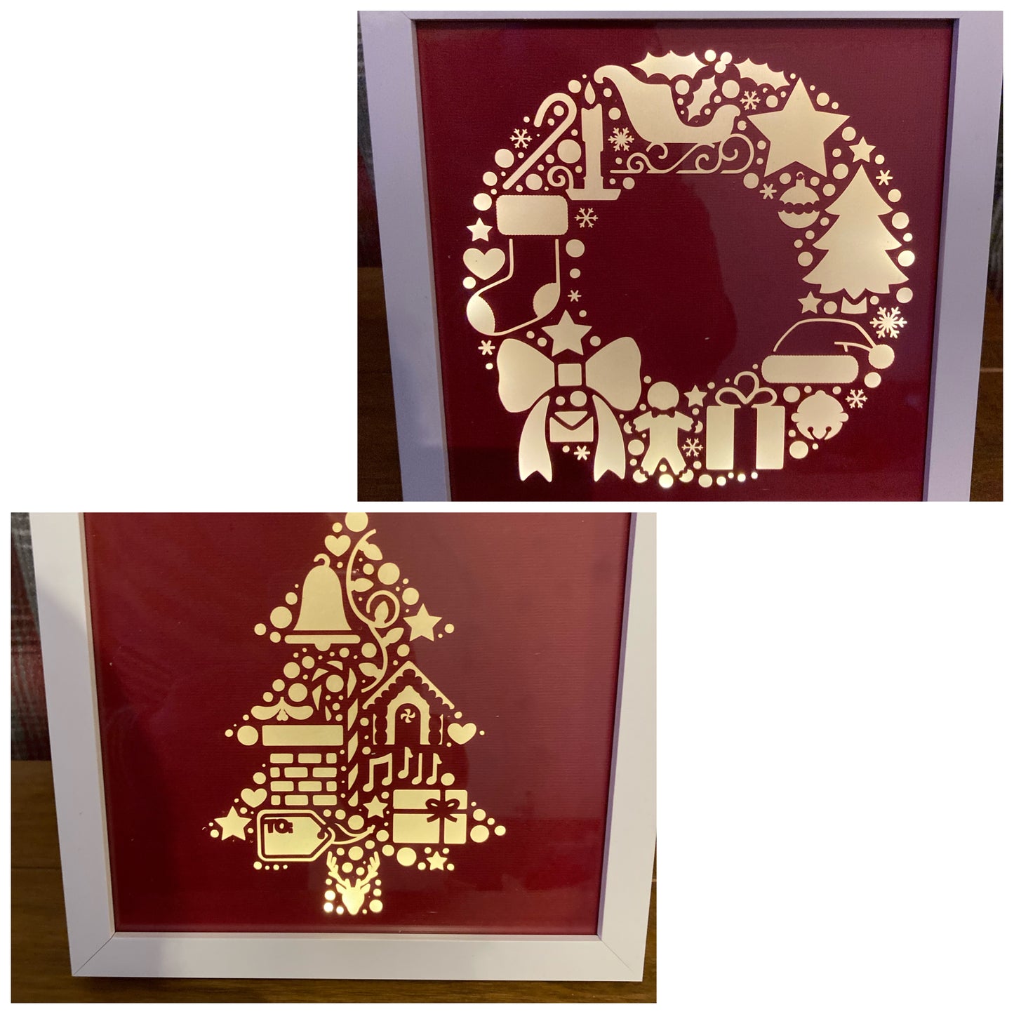 Light up Christmas frame