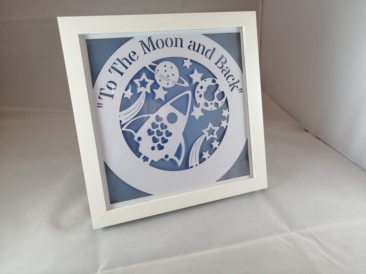 love you to the moon and back light up frame