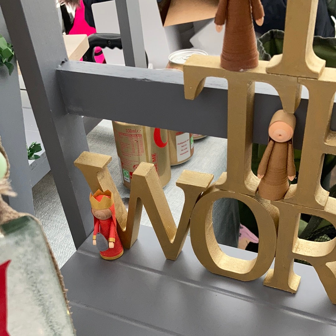 Joy to the world wooden letters