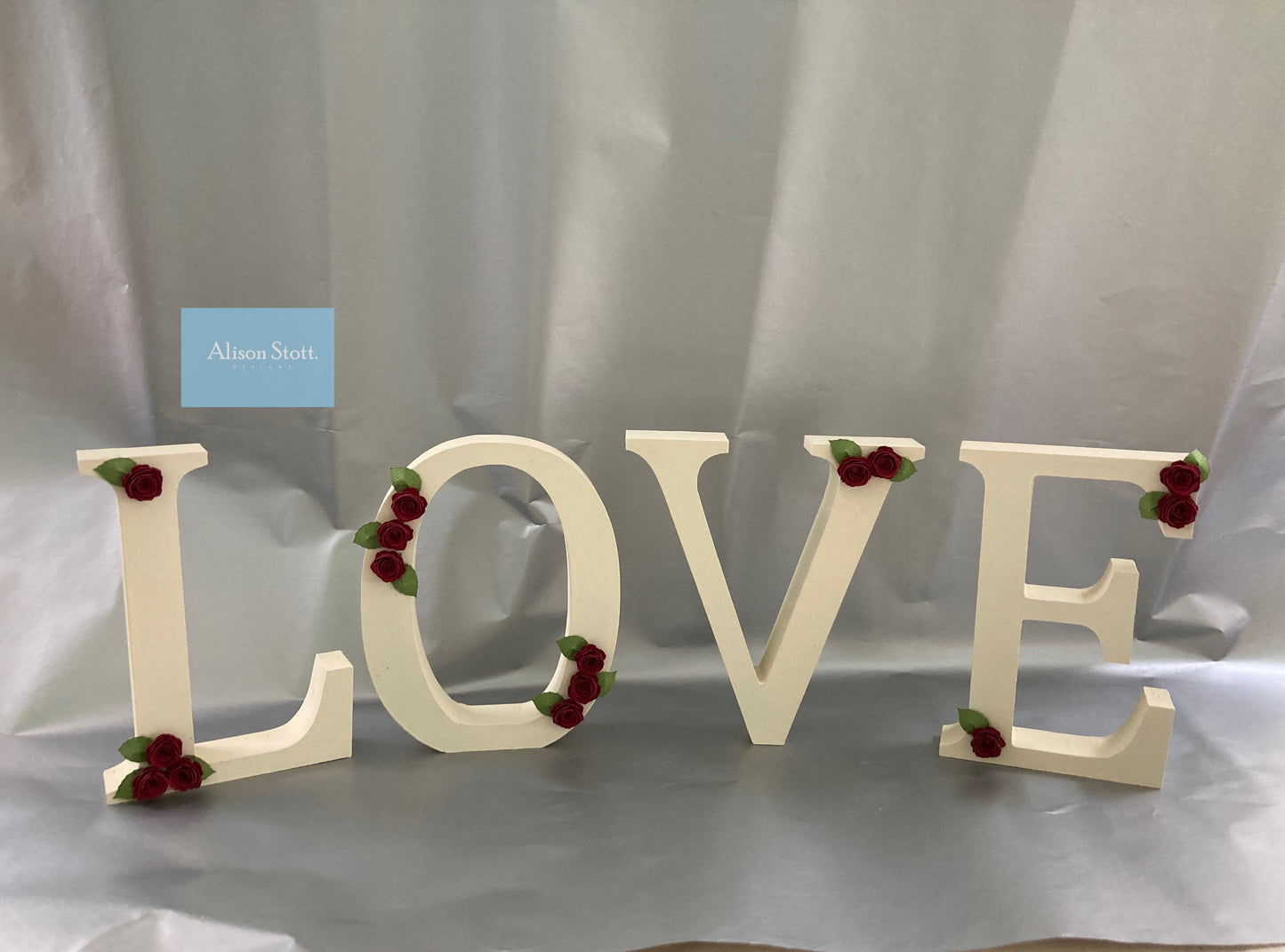 “Love” wooden letters